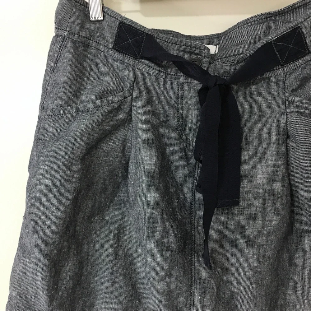 3/$15 Ann Taylor loft linen blend blue skirt